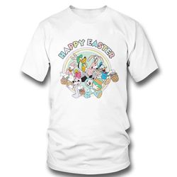 happy easter day mickey and friend easter bunny cosplay shirt