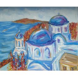 Greece oil painting Santorini oil painting
