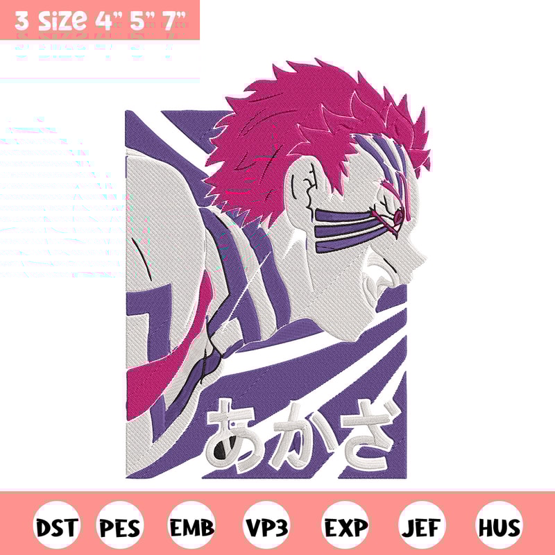 Akaza poster Embroidery Design, Demon slayer Embroidery, Embroidery File, Anime Embroidery, Digital download..jpg