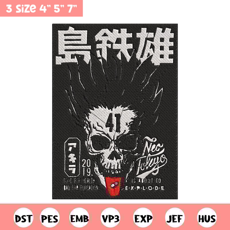Akira 41 Poster Embroidery Design, Akira Embroidery, Embroidery File,Anime Embroidery, Anime shirt, Digital download..jpg