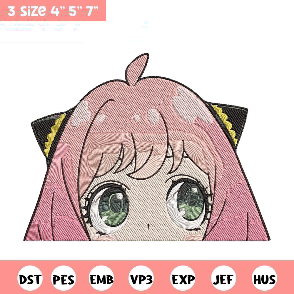 Anya Peek Embroidery Design, Spy x family Embroidery, Embroidery File, Anime Embroidery, Anime shirt, Digital download..jpg