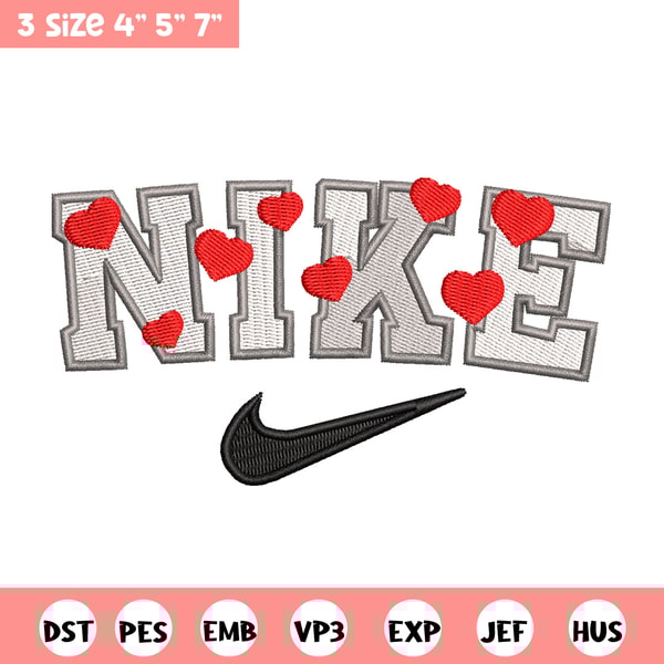 Heart nike embroidery design, Heart embroidery, Nike design, Embroidery shirt, Embroidery file,Digital download.jpg