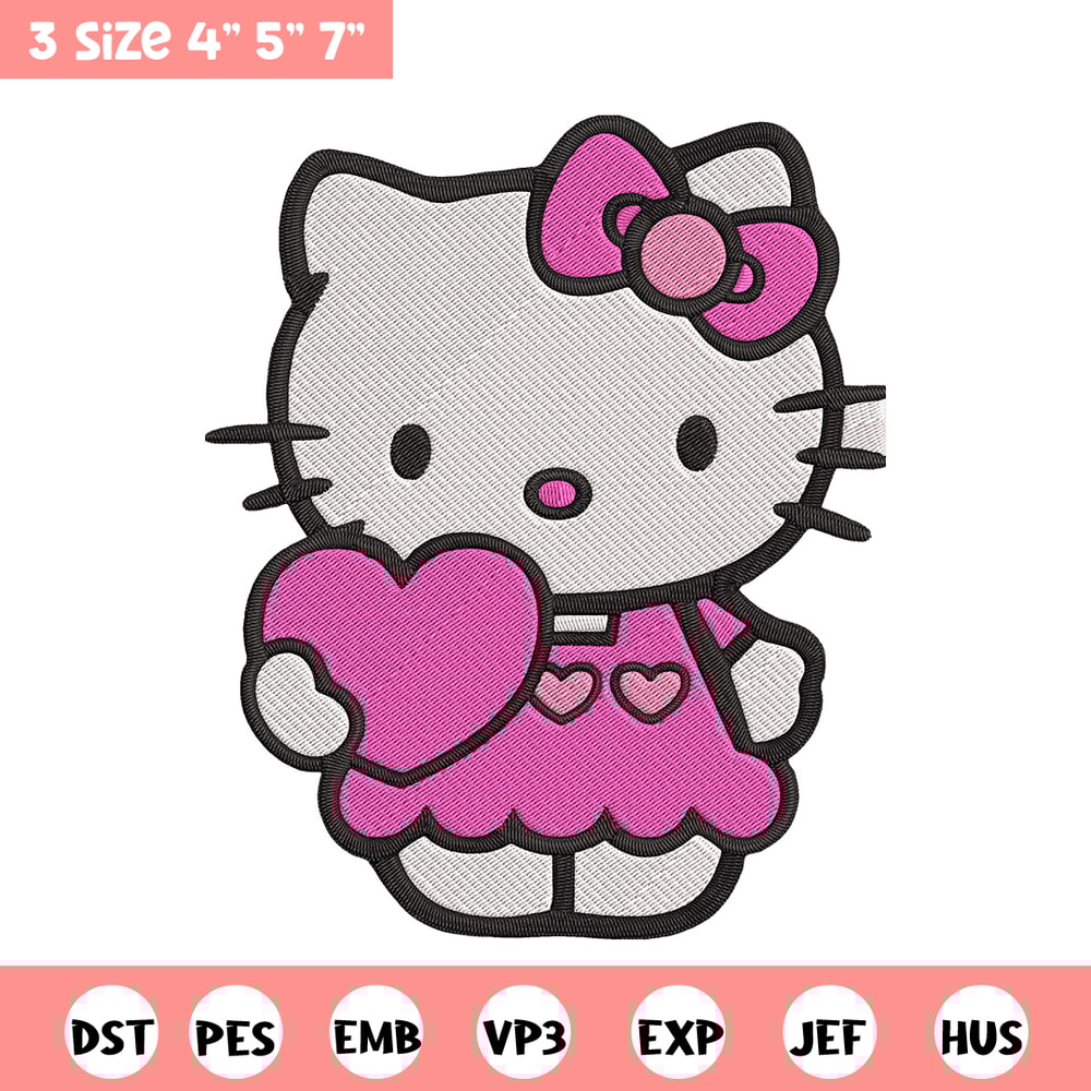 Hello kitty heart Embroidery Design, Hello kitty Embroidery, Embroidery File, Anime Embroidery, Digital download.jpg