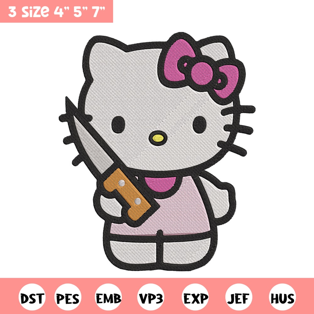 Hello kitty knife Embroidery Design, Hello kitty Embroidery, Embroidery File, Anime Embroidery, Digital download..jpg