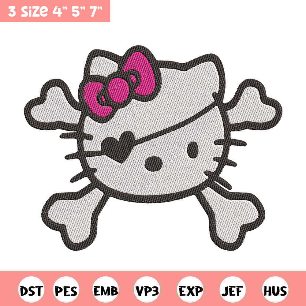 Hello kitty logo Embroidery Design, Hello kitty Embroidery, Embroidery File, Anime Embroidery, Digital download..jpg