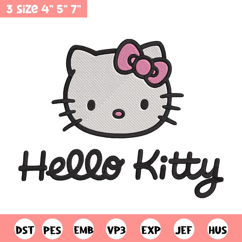 Hello Kitty logo Embroidery Design, Hello kitty Embroidery, Embroidery File, Anime Embroidery, Digital download.jpg