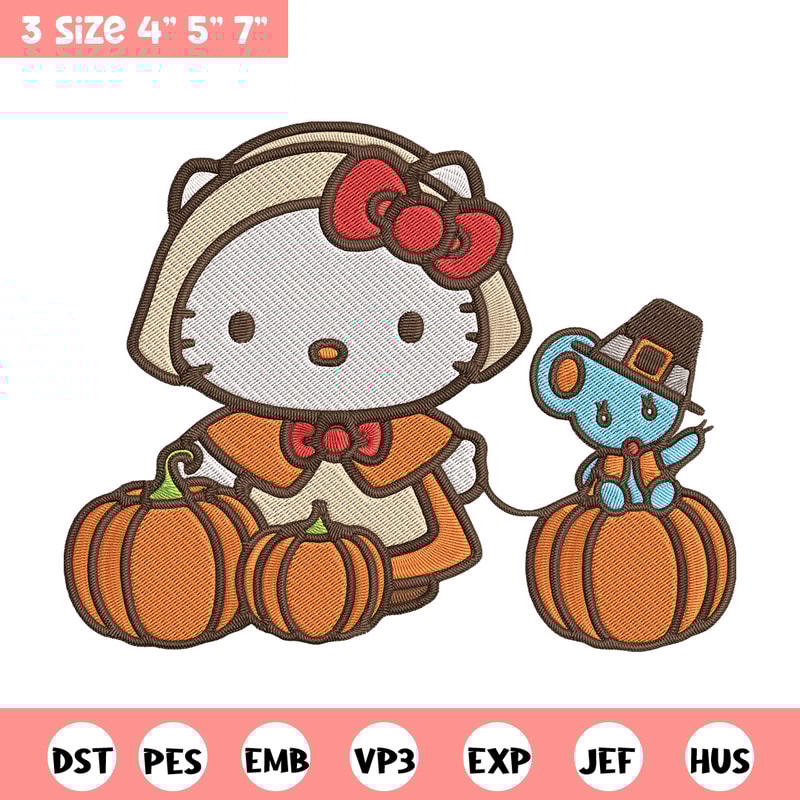 Hello kitty pumpkin Embroidery Design, Hello kitty Embroidery, Embroidery File, Anime Embroidery, Digital download.jpg