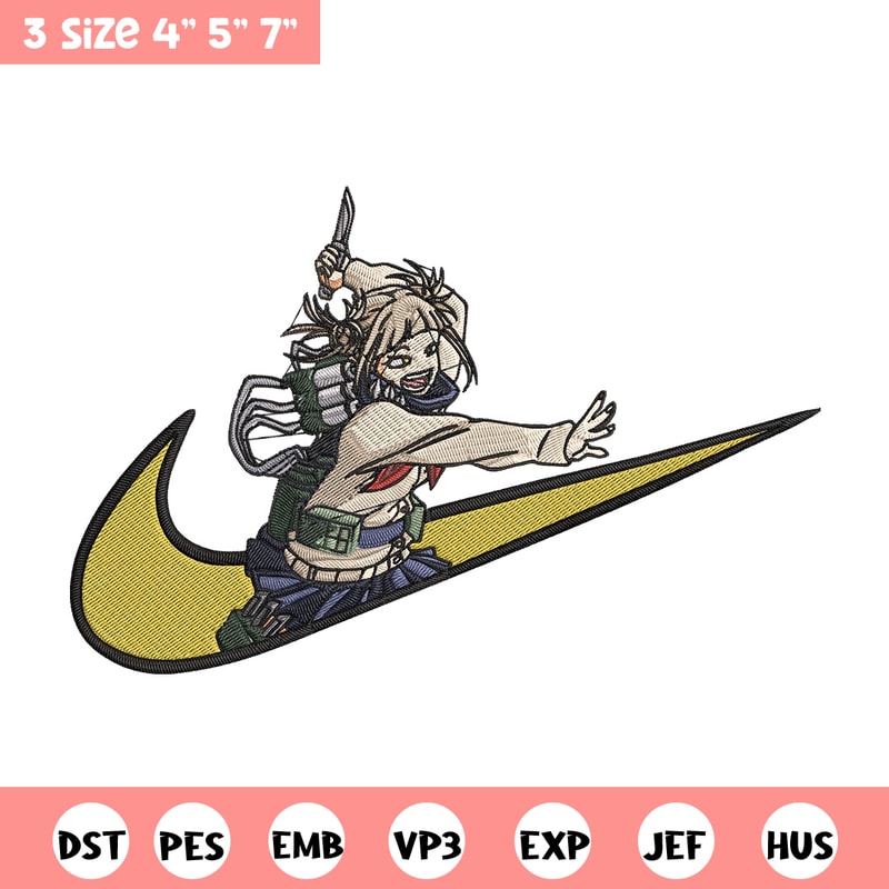 Himiko toga x nike Embroidery Design, Mha Embroidery, Embroidery File, Nike Embroidery, Anime shirt, Digital download.jpg