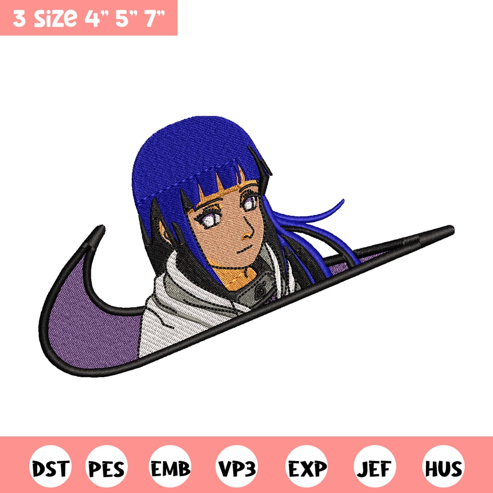 Hyuga Hinata Nike embroidery design, Naruto embroidery, nike design, anime design, anime shirt, Digital download.jpg
