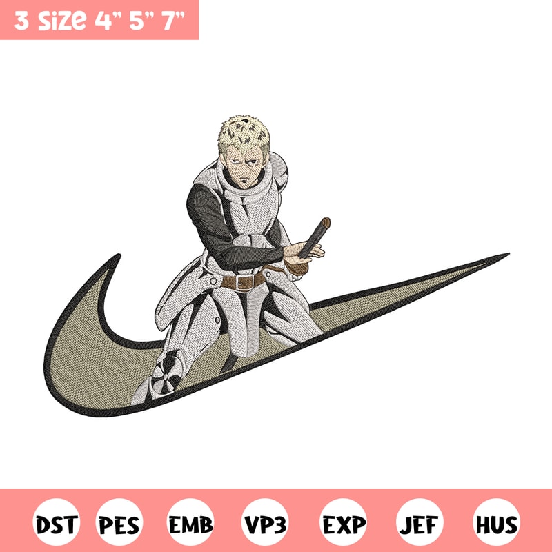 Iaian x nike Embroidery Design, One punch man Embroidery, Embroidery File, Nike Embroidery, Anime shirt,Digital download.jpg