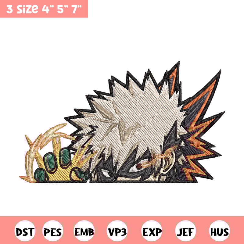 Bakugo Peeker Embroidery Design, Mha Embroidery, Embroidery File, Anime Embroidery, Anime shirt, Digital download..jpg