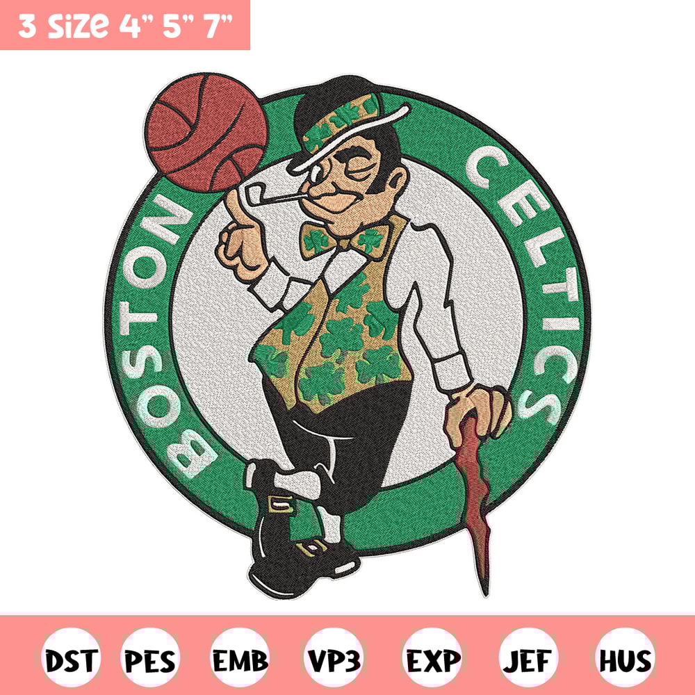 Boston Celtics mascot embroidery design, NBA embroidery, Sport embroidery, Logo sport embroidery, Embroidery design..jpg