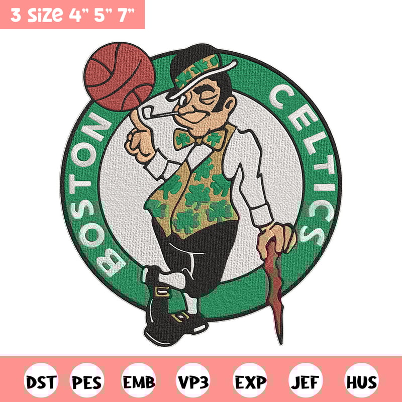 Boston Celtics mascot embroidery design, NBA embroidery, Sport embroidery, Logo sport embroidery, Embroidery design..jpg