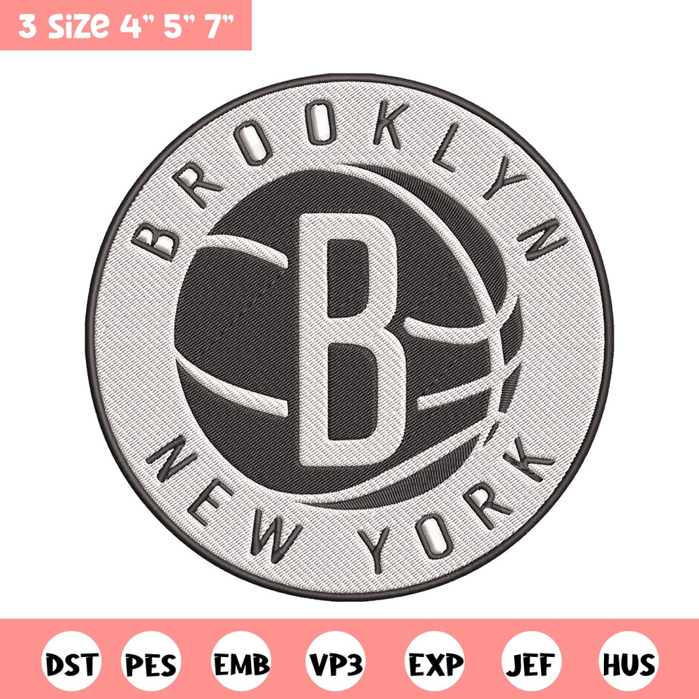 Brooklyn Nets Basketball embroidery design, NBA embroidery,Sport embroidery, Logo sport embroidery, Embroidery design.jpg