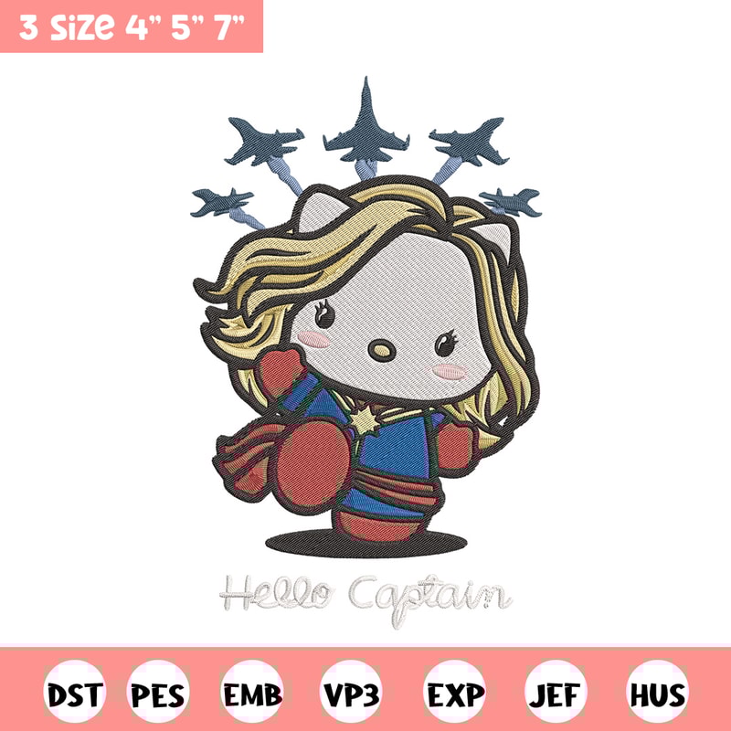 Hello captain Embroidery Design, Hello kitty Embroidery, Embroidery File, Anime Embroidery, Anime shirt,Digital download.jpg