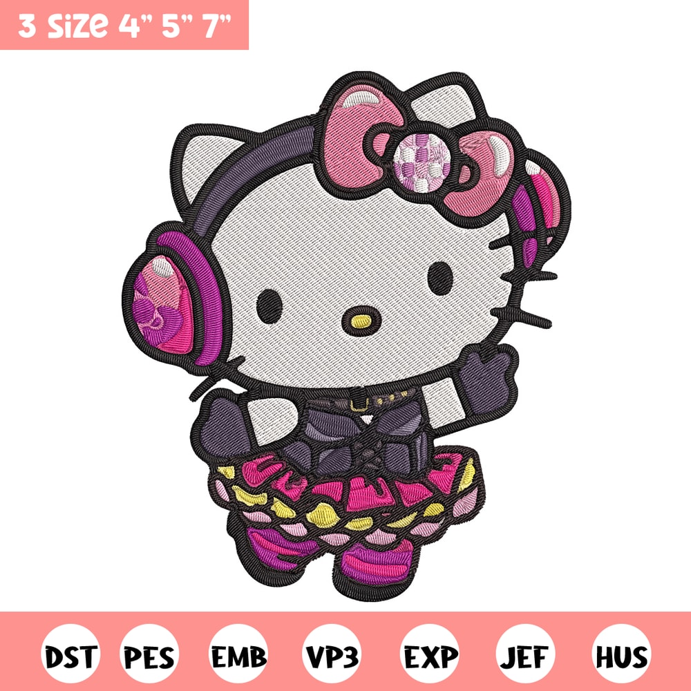 Hello Kitty idol Embroidery Design, Hello kitty Embroidery, Embroidery File, Anime Embroidery, Digital download.jpg