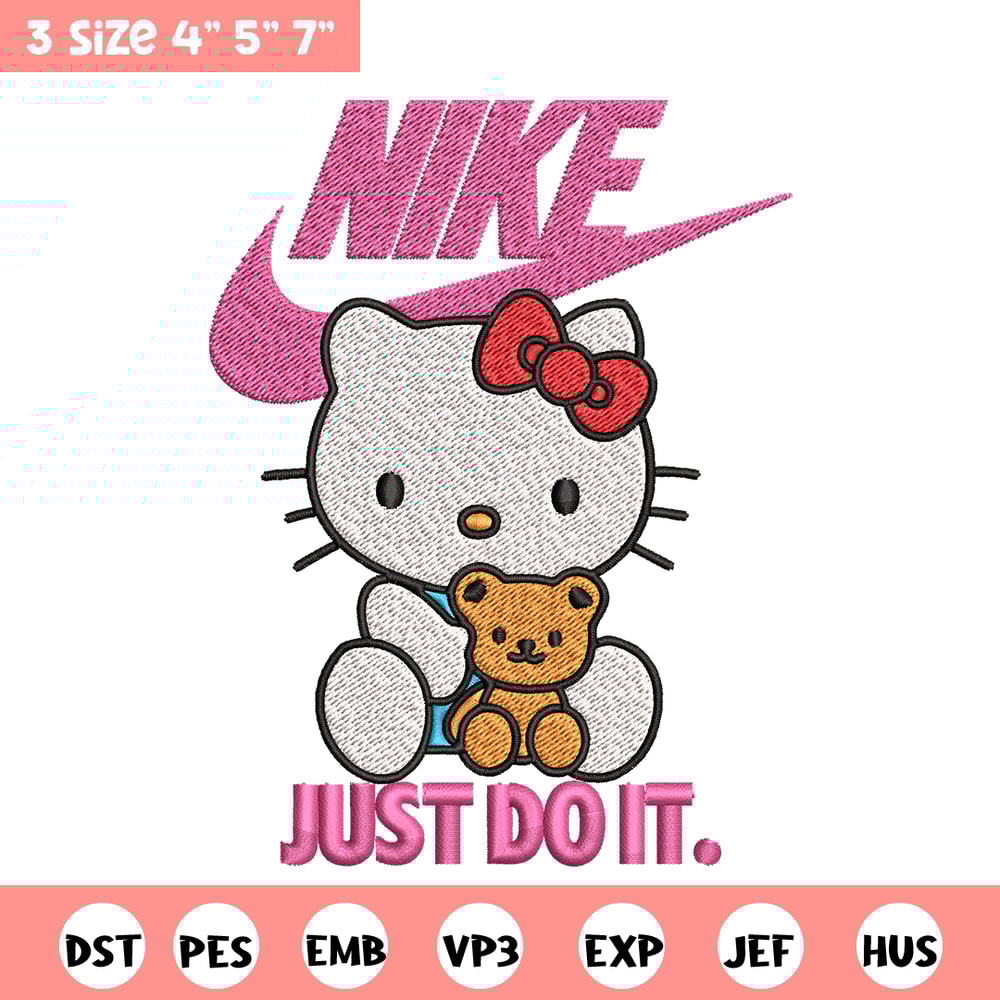 Hello kitty Nike Embroidery design, Hello kitty Embroidery, Nike design, Embroidery file, cartoon logo. Instant download.jpg