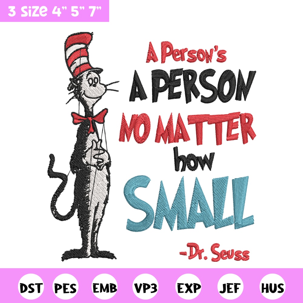 A person's no matter how small Dr Seuss Embroidery Design, Dr Seuss Embroidery, Embroidery File, Digital download..jpg