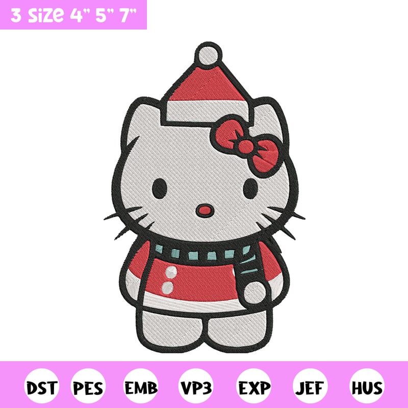 Hello kitty chrismas Embroidery Design, Kitty Embroidery,Embroidery File,Anime Embroidery, Anime shirt,Digital download.jpg