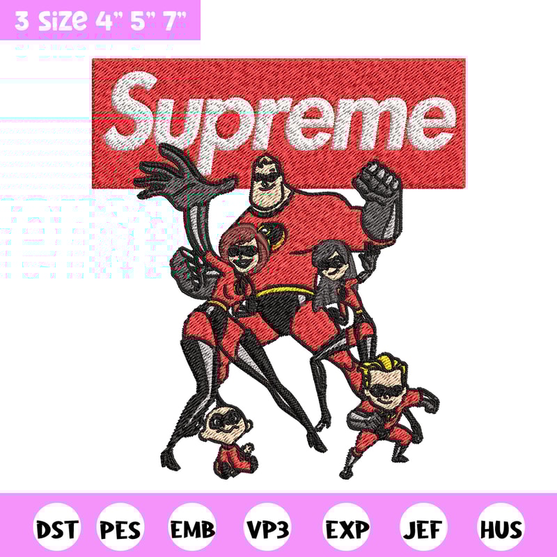 Incredibles supreme logo Embroidery design, supreme cartoon Embroidery, logo design, Embroidery File, Instant download..jpg