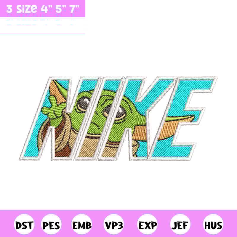 baby yota Nike embroidery design, baby yota embroidery, Nike design, logo design, logo shirt, Digital download.jpg