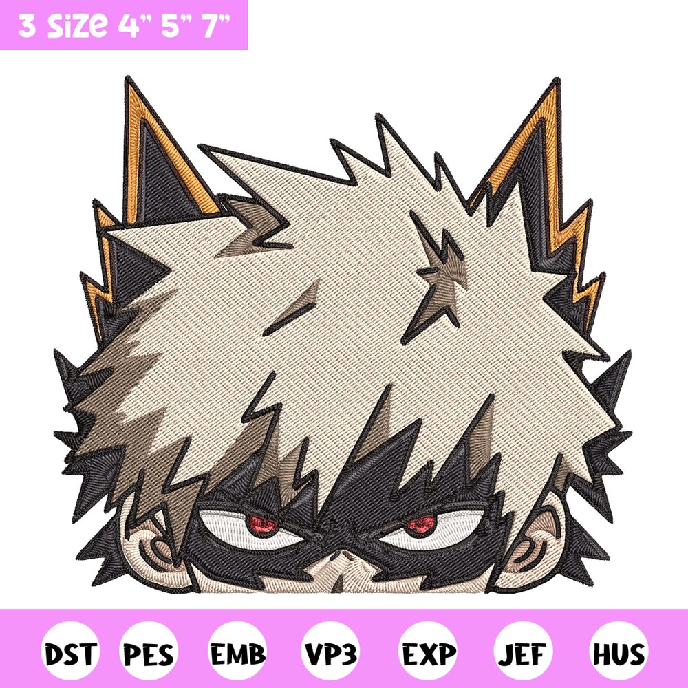 Bakugo Peeker Embroidery Design, Mha Embroidery, Embroidery File, Anime Embroidery, Anime shirt, Digital download.jpg