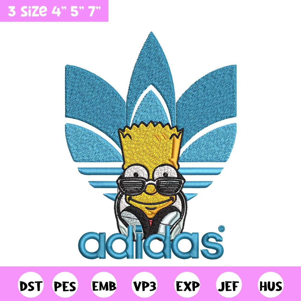 Bart simpson adidas Embroidery Design,Adidas Embroidery, Brand Embroidery, Embroidery File, Logo shirt, Digital download.jpg