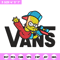 Bart Simpson Vans Embroidery design, Simpson Embroidery, cartoon design, Embroidery File, Digital download..jpg