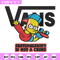 Bart Simpson Vans Embroidery design, Simpson Embroidery, cartoon design, Embroidery File, Instant download..jpg