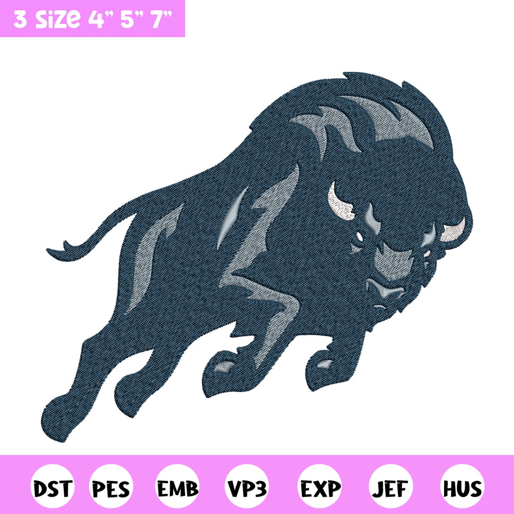 Bison Mascot embroidery design, College embroidery, Sport embroidery, logo sport embroidery, Embroidery design.jpg