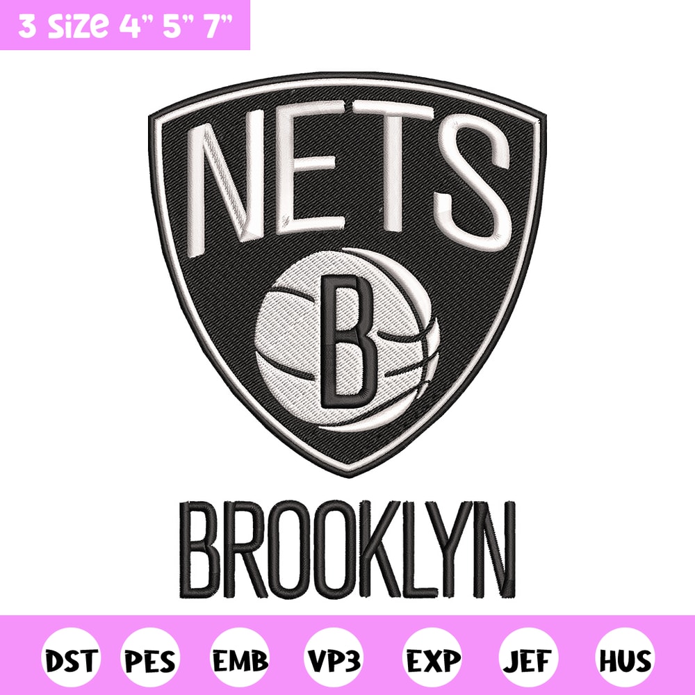 Brooklyn Nets logo embroidery design,NBA embroidery,Sport embroidery, Logo sport embroidery, Embroidery design..jpg
