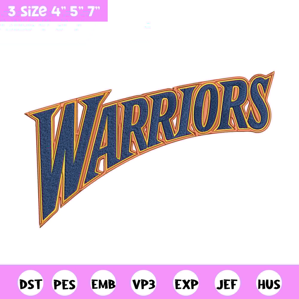 Golden State Warriors logo embroidery design, NBA embroidery, Sport embroidery, Embroidery design,Logo sport embroidery..jpg