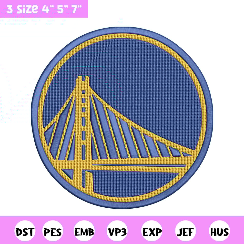 Golden State Warriors logo embroidery design, NBA embroidery,Sport embroidery, Embroidery design,Logo sport embroidery..jpg