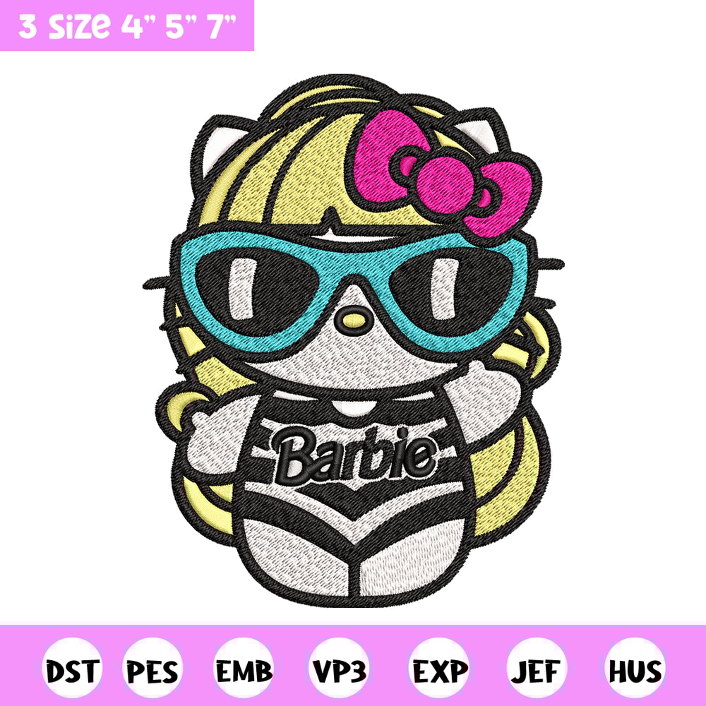 Hello Kitty Barbie Embroidery design, Hello Kitty Barbie Embroidery, logo design, Embroidery File, Digital download..jpg