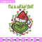I'm A Mean One Grinch Embroidery design, Grinch Christmas Embroidery, Grinch design, Embroidery File, Digital download.jpg