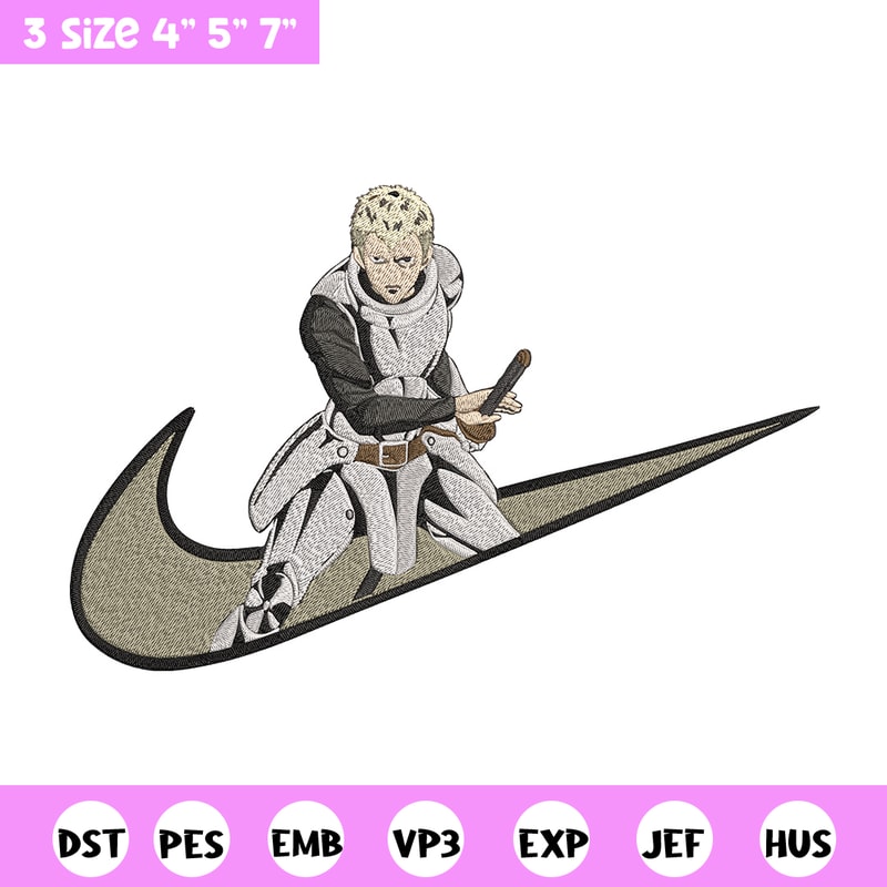 Iaian x nike Embroidery Design, One punch man Embroidery, Embroidery File, Nike Embroidery, Anime shirt,Digital download.jpg