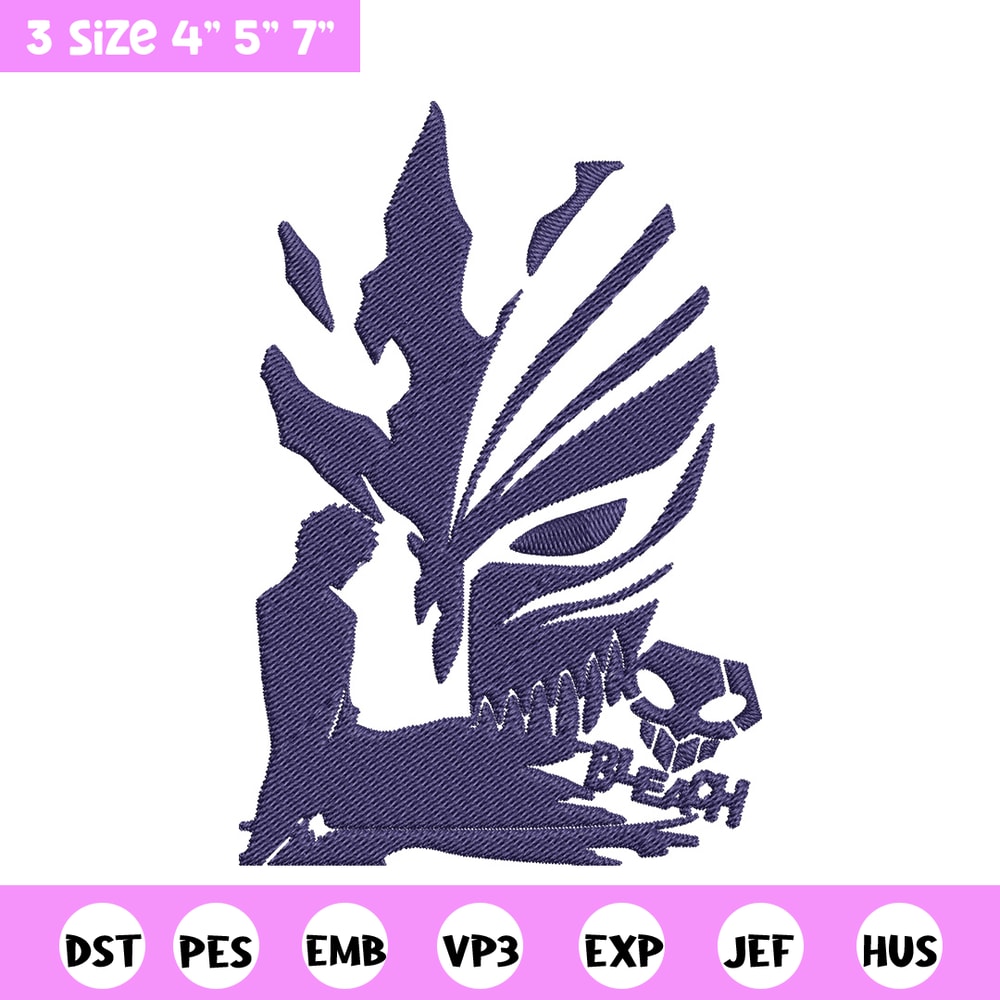 Ichigo mask Embroidery Design, Bleach Embroidery, Embroidery File, Anime Embroidery,Anime shirt, Digital download.jpg