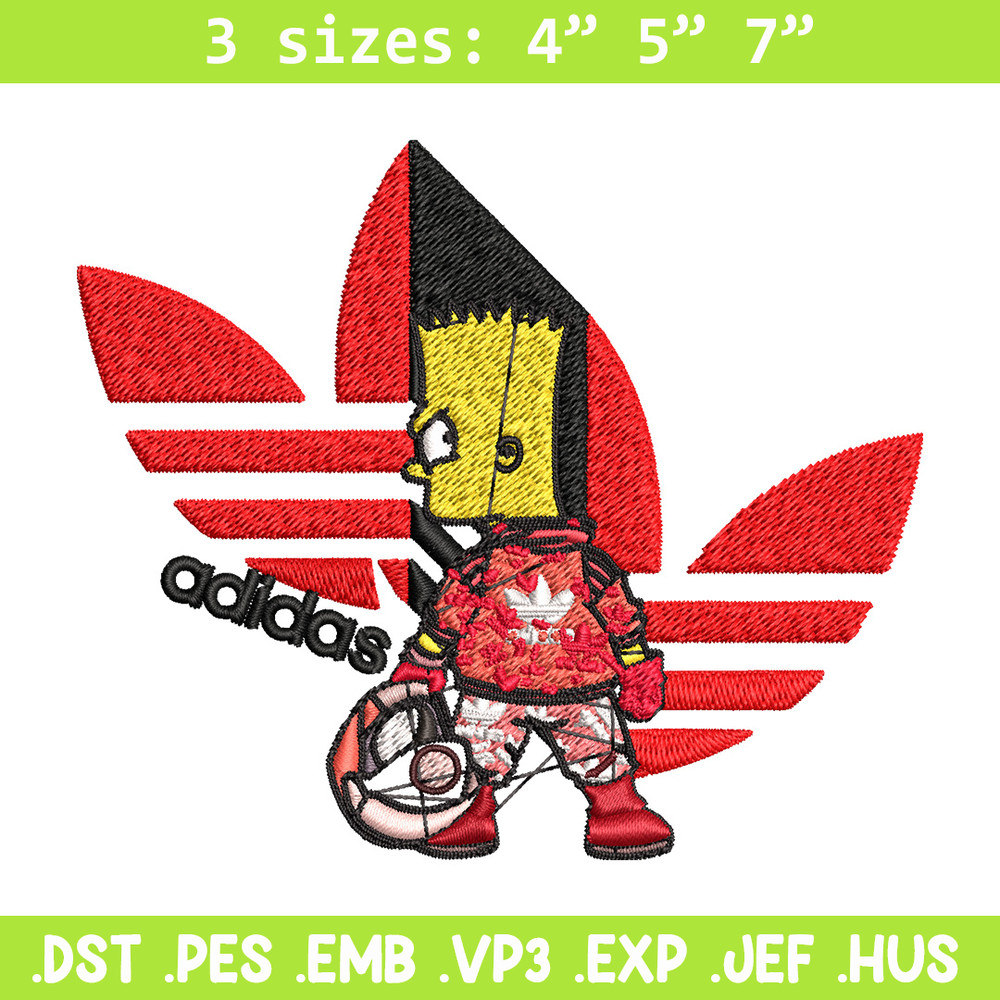 Bart racer adidas Embroidery Design, Adidas Embroidery, Brand Embroidery, Embroidery File, Logo shirt, Digital download.jpg