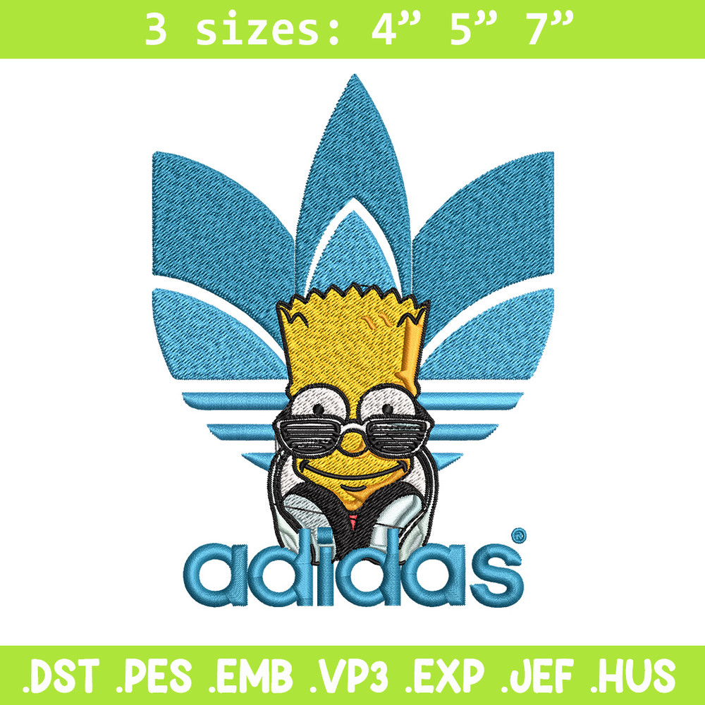 Bart simpson adidas Embroidery Design,Adidas Embroidery, Brand Embroidery, Embroidery File, Logo shirt, Digital download.jpg