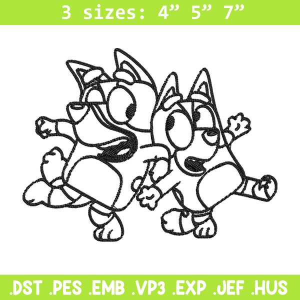 Bingo Bluey Coloring Pages Embroidery, Bluey Embroidery, Embroidery File, cartoon design, logo shirt, Digital download..jpg