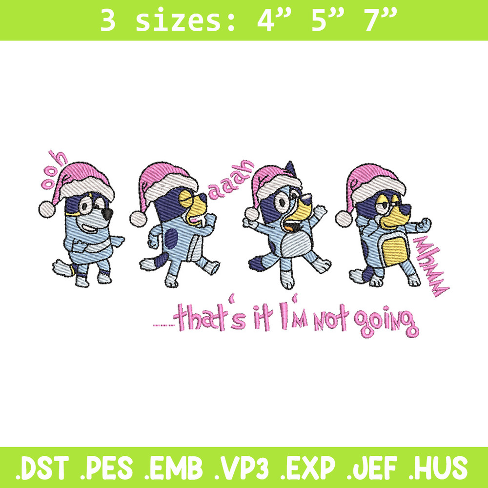 Bluey dance embroidery design, Bluey embroidery, Chrismas design, Embroidery file, Embroidery shirt,Digital download.jpg