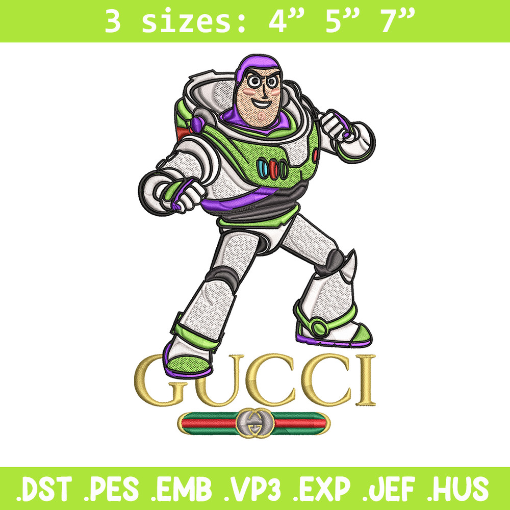 Buzz lightyear Gucci Embroidery design, Buzz lightyear Embroidery, cartoon design, Embroidery File, Instant download..jpg