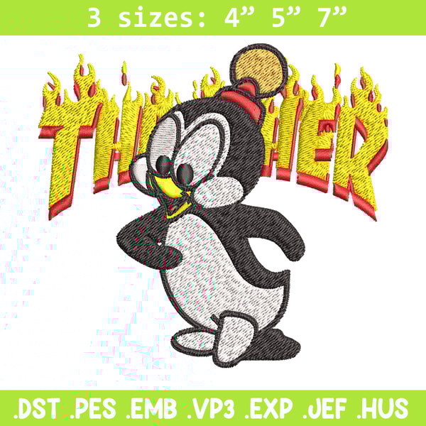 Chilly Willy Thrasher Embroidery design, Chilly Willy Embroidery, cartoon design, Embroidery File, Digital download..jpg