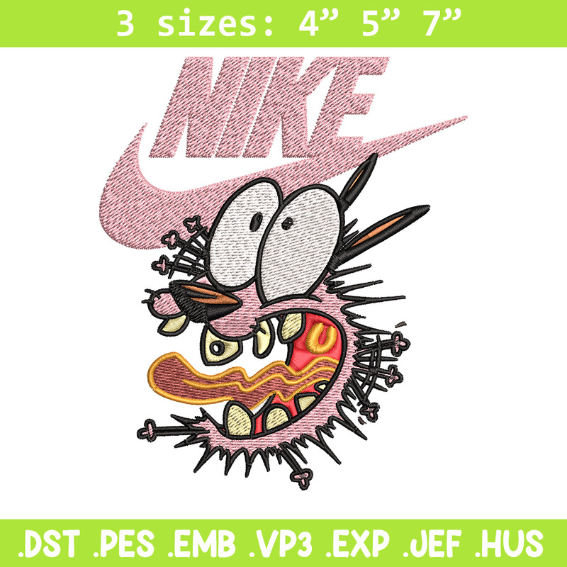 Courage dog Embroidery design, Courage dog Embroidery, Nike design, Embroidery file, cartoon logo. Instant download..jpg