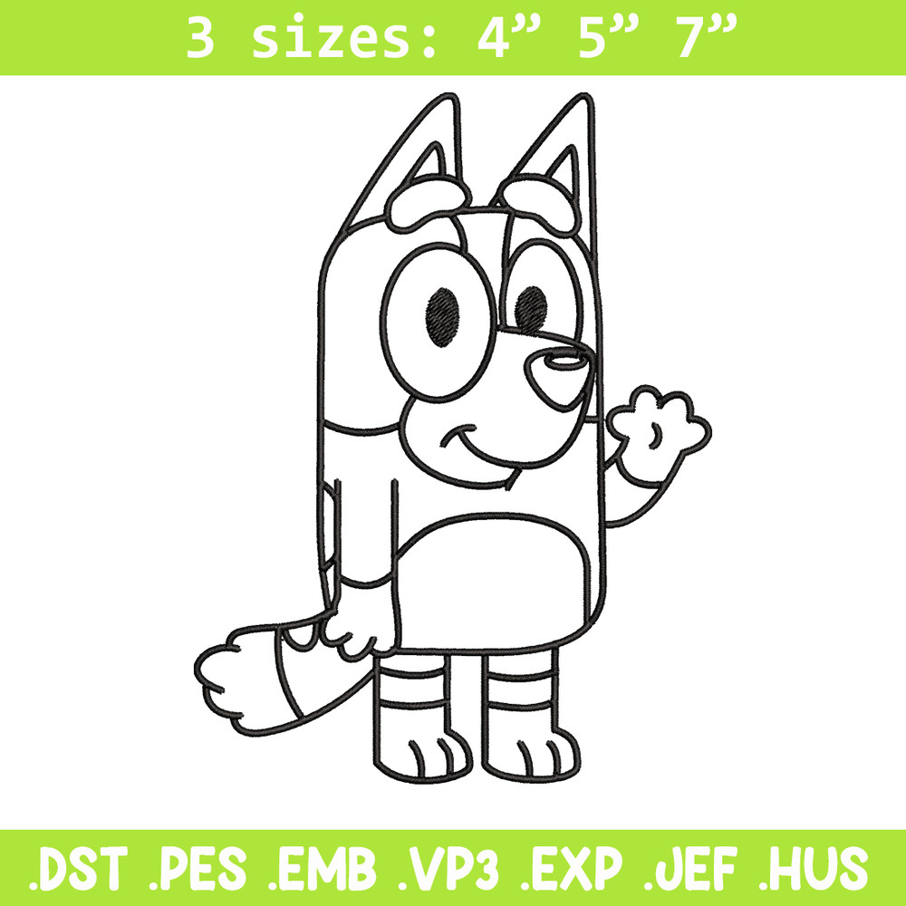 Dad Bluey Coloring Pages Embroidery, Bluey Embroidery, Embroidery File, cartoon design, cartoon shirt, Digital download..jpg