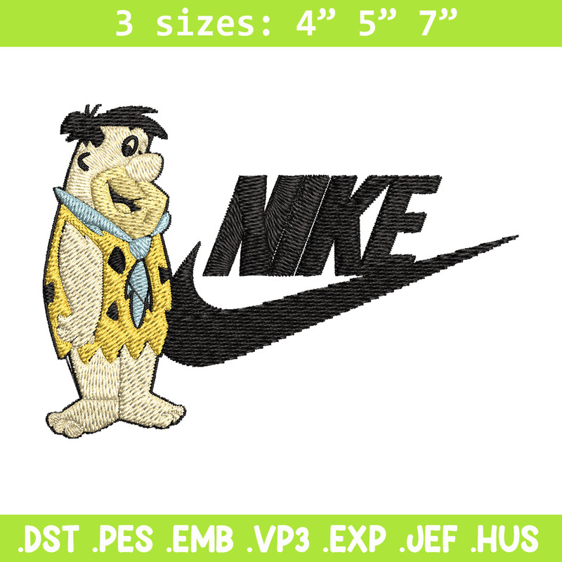 Fred Flintstone Nike Embroidery design, Fred Flintstone Embroidery, Nike design, Embroidery file, Instant download..jpg