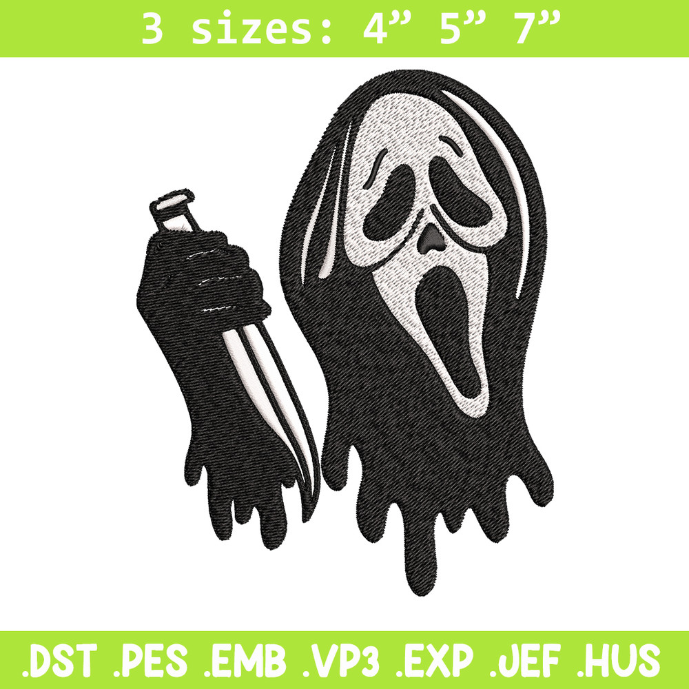 Ghost face knife Embroidery design, Horror Embroidery, Embroidery File, logo design, logo shirt, Digital download..jpg