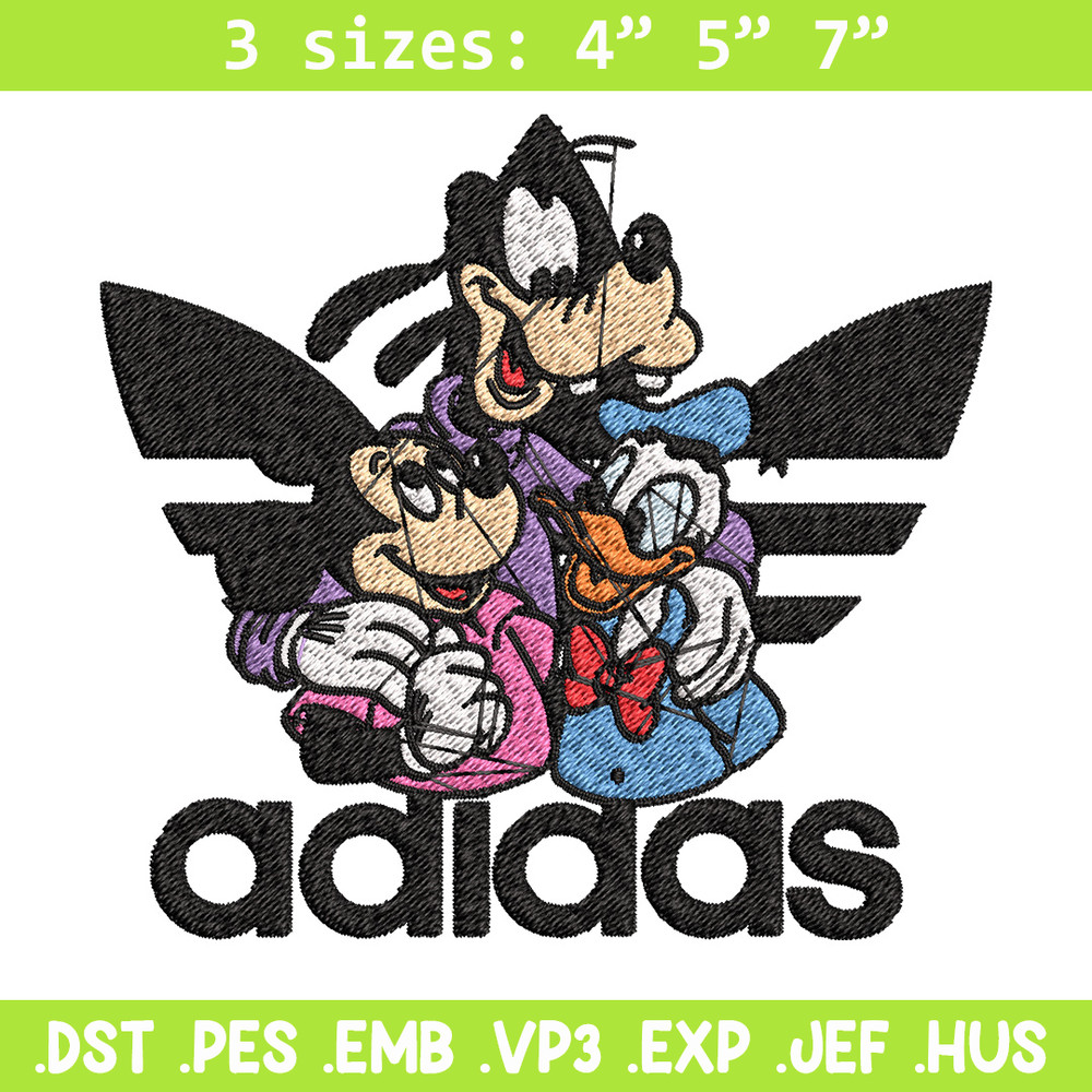 Goofy friends Embroidery Design, Adidas Embroidery, Brand Embroidery, Embroidery File,Logo shirt,Digital download.jpg