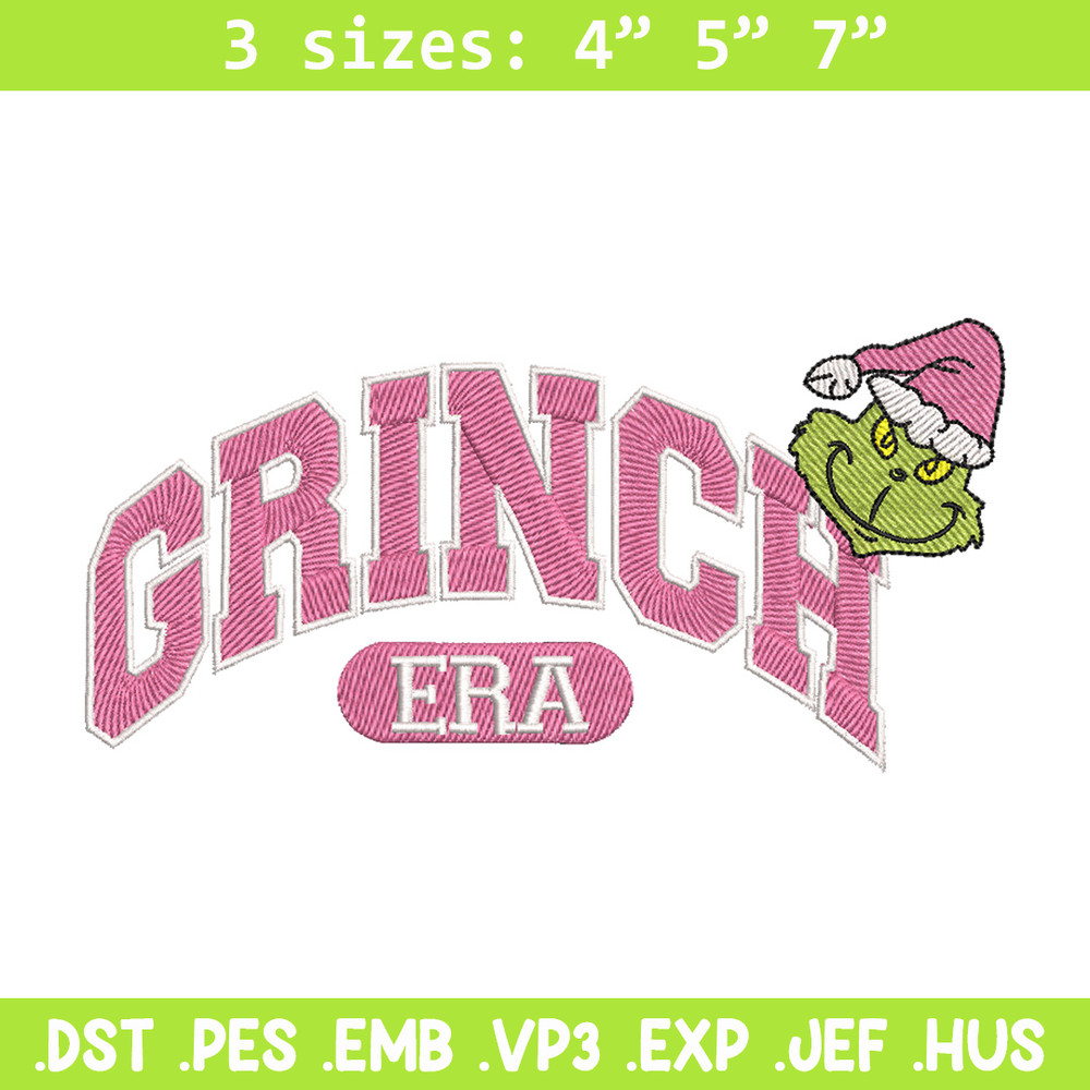 Grinch era embroidery design, Grinch embroidery, Chrismas design, Embroidery shirt, Embroidery file, Digital download.jpg