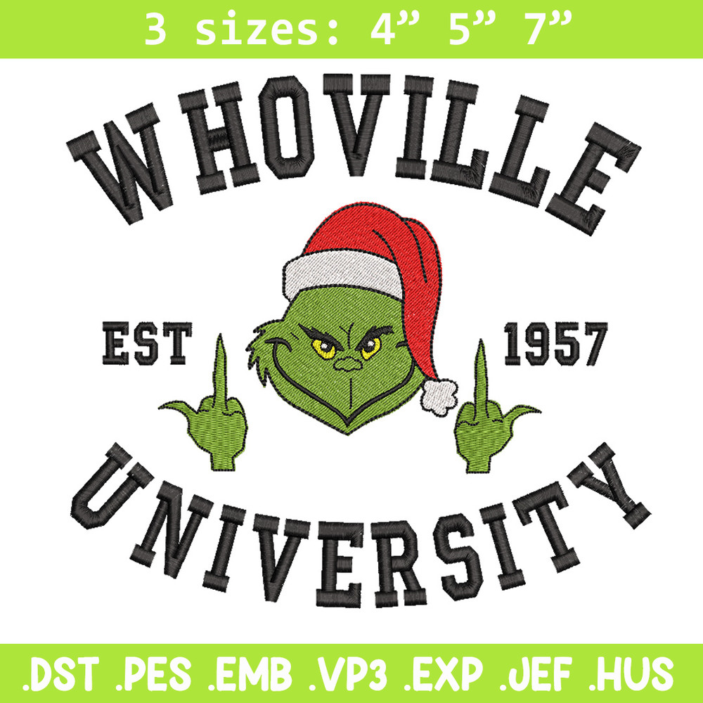 Grinch est1957 embroidery design, Grinch embroidery, Chrismas design, Embroidery file,Embroidery shirt, Digital download.jpg